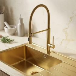 semi-professional-gold-kitchen-faucet